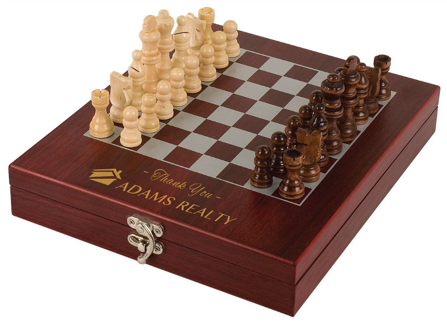 Rosewood and Walnut Grand Garvi Luxury Chess Set [RCPB291