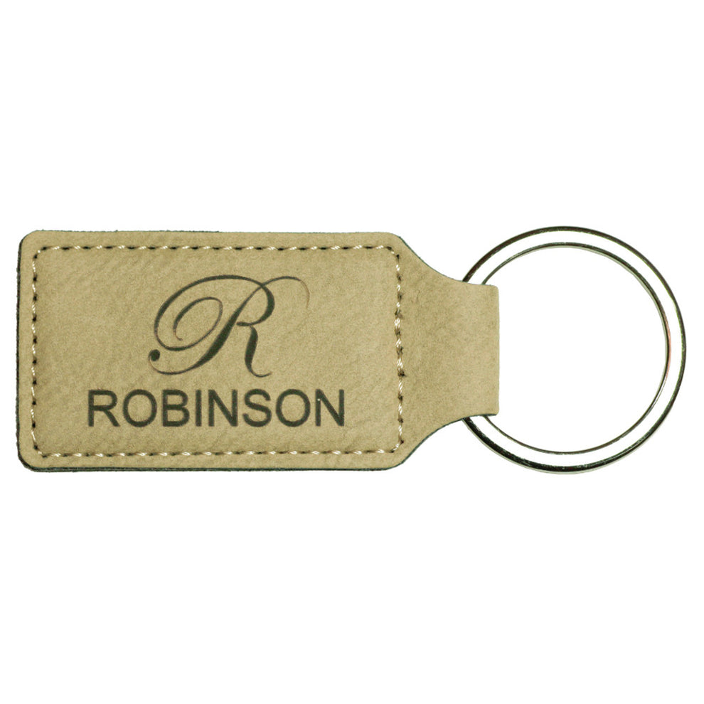 Buy Rectangle Leather Keychain Online – Exclusive Engravings, LLC